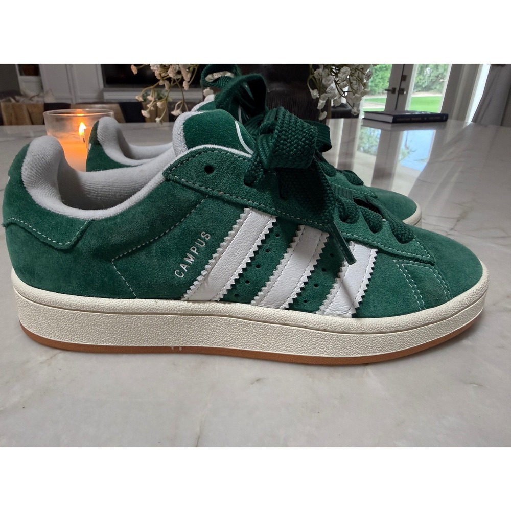 Adidas Campus 00s Dark Green White Gum H03472 Suede Sneakers Womens 7.5 Mens 6